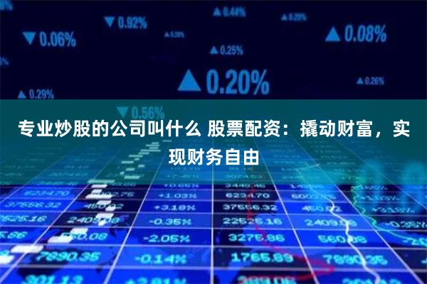专业炒股的公司叫什么 股票配资：撬动财富，实现财务自由